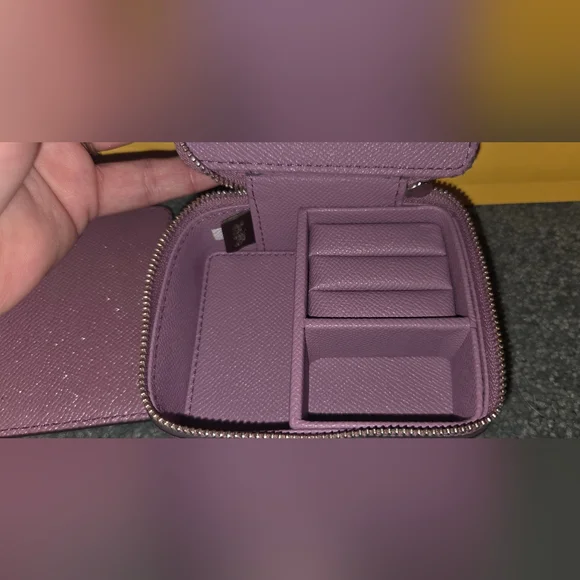 Coach Pebbled Leather Lilac Jewelry Box F15151 - Picture 6 of 6